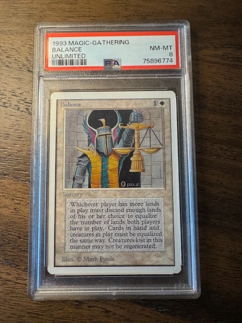Magic the Gathering MTG Unlimited Balance NM PSA 8 NM Graded Card Slab - Image 1 of 1