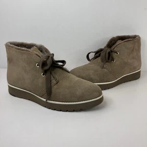 Johnston & Murphy Peyton Oiled Suede Boots Women's Size 8 Taupe Waterproof - Picture 1 of 22