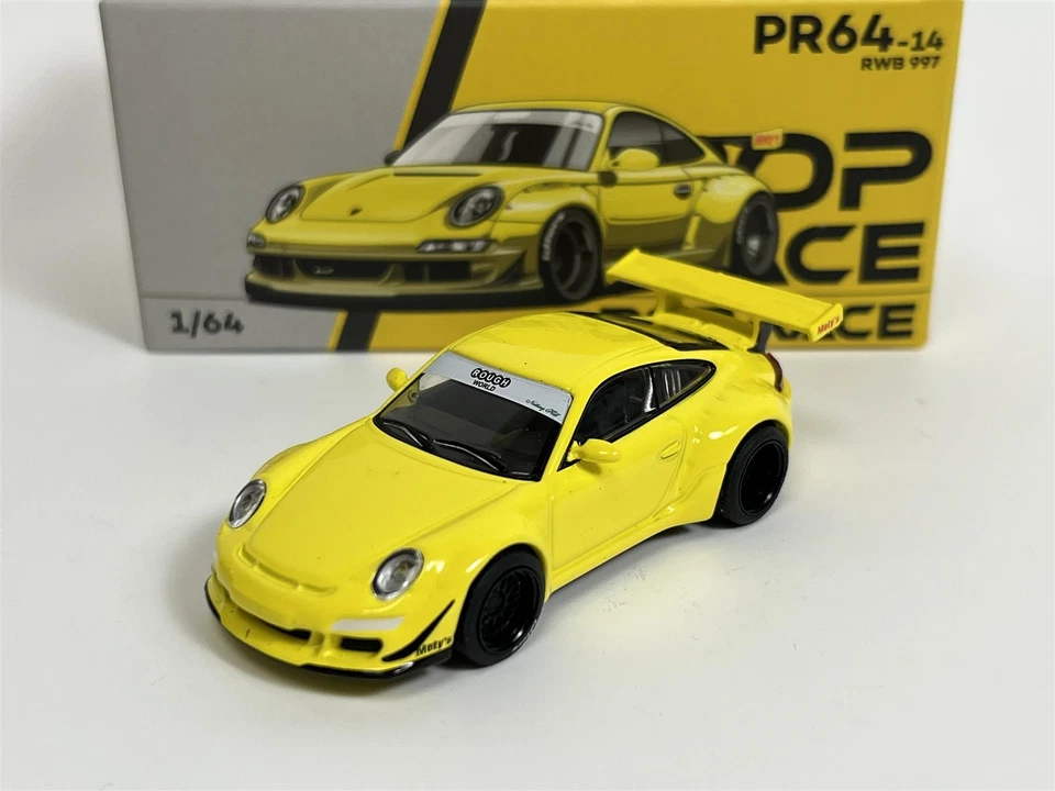 Porsche RWB 997 Notting Hill Giallo 1:64 Scala Pop Race PR640014 - Immagine 1 di 4