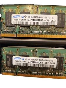 Samsung M470T2864QH3-CF7 1GB DDR2 Laptop RAM Memory - Afbeelding 1 van 3