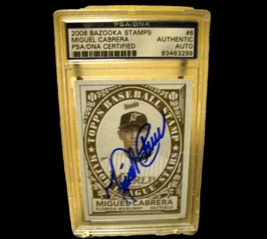 Miguel Cabrera - Francobolli 2006 Topps Bazooka # 6 - Autografo - PSA/DNA Authen. - Foto 1 di 6