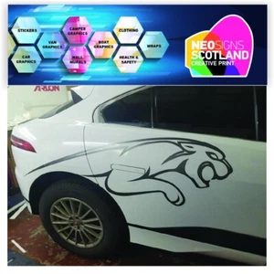 LEAPING BIG CAT GRAPHICS DECALS STICKERS - Picture 1 of 5