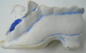 Mid Century 1950's China Glaze 5" Chalkware Plaster Floral Shoe Tinket Dresser - Picture 1 of 6