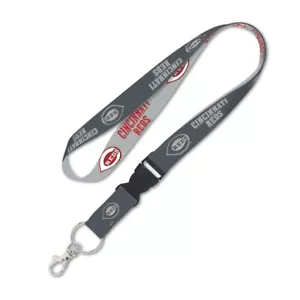CINCINNATI REDS GRAY LANYARD DETACHABLE BUCKLE BRAND NEW WINCRAFT 👀 - Picture 1 of 1