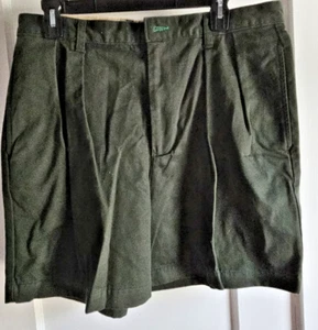 VINTAGE Tommy Hilfiger Shorts Size 34 Classic Green double Pleated Chino Preppy - Picture 1 of 6