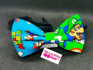 Mario Luigi Bros Bow Tie Necktie Dickie Kids Boys Costume Page Boy Wedding Party - Picture 1 of 1