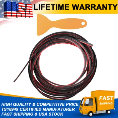 5M Car Interior Door Gap Edge Line Insert Molding Red Trim Strip Deco Accessory - Image 1 of 4