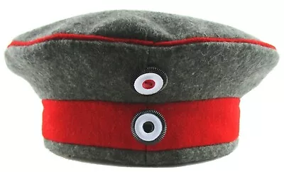 DER PANZERBÄR UG Krätzchen M1907/10, Feldgrau Feldmütze WWI Gr. 57