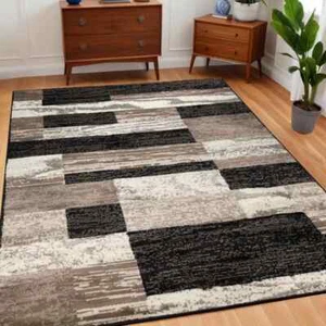 Rockwood Contemporary Patchwork Geometric Indoor Large Area Rugs Or Runner Rug - Picture 1 of 72
