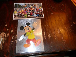 DISNEY - 2 POSTALES ANTIGUAS RARAS - EFECTOS BRILLANTES MICKEY MOUSE - 1985 MAGIC KINGDOM - Imagen 1 de 2