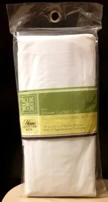 Forro de cortina de ducha de vinilo de baño colección para el hogar 70 x 72 3 imanes nuevo en caja Foto 1 de 2