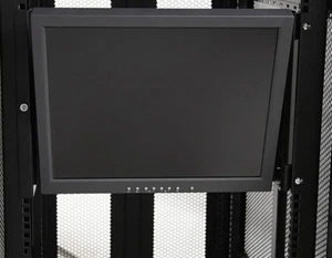 HP ProDisplay P17A 17-inch Monitor w/ StarTech RKLCDBKT Server Mounting Bracket - Picture 1 of 7