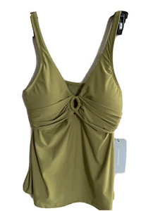 Antonio Melani geraffter Ring Tankini Schwimmen Top Gr XS $ 78 pistazie jägergrün - Bild 1 von 5