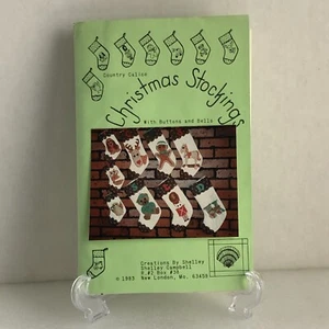 Country Calico Nine Christmas Stockings Patterns Creations By Shelley Uncut 1983 - Picture 1 of 11