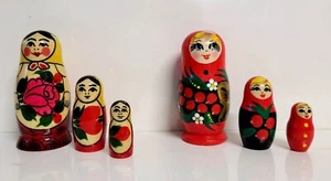 Set 2pz Matrioske da 3 pezzi (7cm) Две матрешки тройки - Imagen 1 de 3