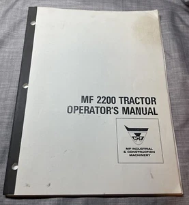 Original Massey Ferguson “MF 2200 Tractor Operator’s Manual” USA - Picture 1 of 8