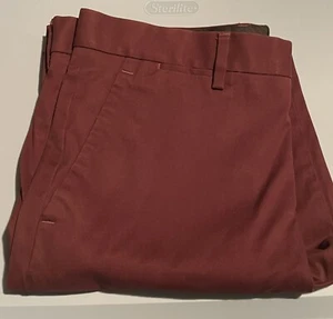 Neu ohne Etikett Express Fotograf schmale Herrenhose flach vorne 30/32 weinrot pflaume dunkelrot - Bild 1 von 6