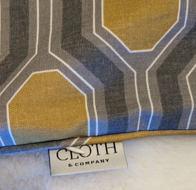 NWOT Cloth & Company Hexagon Yellow Pillow Cover Size 20 X 20 - Image 1 of 4