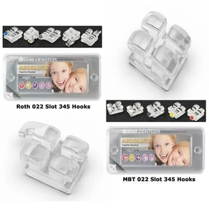 Brackets monocristalinos de zafiro dental Roth MBT 022 - Imagen 1 de 35