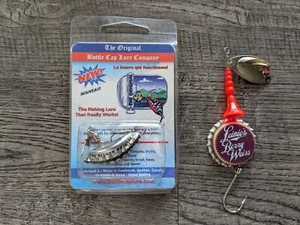 Lot of 2 Beer Bottle Cap Fishing Lures: The Original & Leini's Berry Weiss - Picture 1 of 9