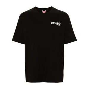 KENZO Mens T Shirts Reguler fit Solid Cotton Crew Neck Short Jersey Black - Picture 1 of 4