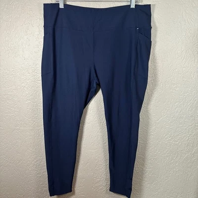 Mondetta XXL Performance Plus 豪华蓝色运动休闲运动服紧身裤高 — 第 1/4 张图片