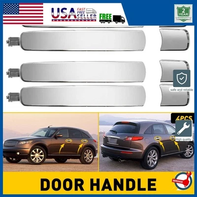4X Manija de panel de puerta exterior delantera izquierda derecha trasera para Infiniti FX35 2003-2004 Foto 1 de 4