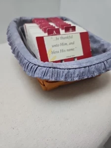 2000 Longaberger Adresse Rolodex Korb mit Schutz blau Liner Extra Karten Vintage - Bild 1 von 3