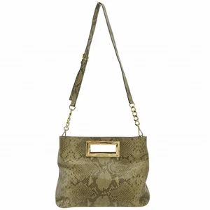 Michael Kors Python Pattern 2Way Shoulder Bag Handbag Chain Beige All-Over - Picture 1 of 8