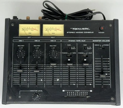 Consola de mezcla estéreo realista modelo 32-1200C SIN PROBAR 5 canales 3 micrófonos 2 estéreo LEER Foto 1 de 4