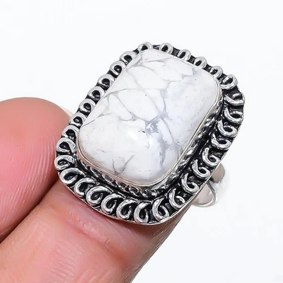 Anello gioiello in argento sterling 925 fatto a mano con pietra preziosa dias... - Immagine 1 di 4