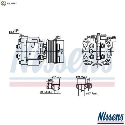 COMPRESSOR AIR CONDITIONING 891078 FOR CHEVROLET OPEL ADAM MOKKA/X LSF 1.2L 4cyl - Image 1 of 4