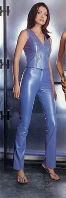 VTG 80s Blue North Beach Leather Pants US 6 Michael Hoban NWOT RARE! - Image 1 of 4