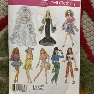 Simplicity Pattern 4719 11.5 Inch Doll Clothing Andrea Schewe Vintage Uncut - Picture 1 of 2