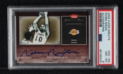 2005-06 Fleer Greats of the Game Auto Norm Nixon #GG-NN PSA 8 Auto - Image 1 of 2