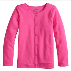 Jumping Beans Girls Cardigan Sweater Pink Button Up Long Sleeve Size 6 - Picture 1 of 9