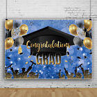 Blue Balloon Congratulations Grad Banner Backdrop Party Background Props Decor