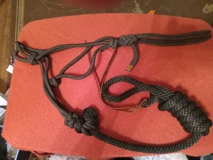 new rope horse halter and lead black - Picture 1 of 2