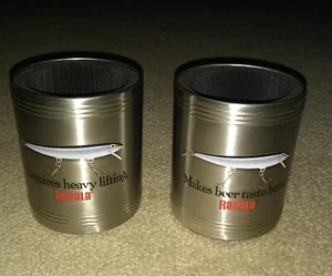 2 Rapala Fishing Lure Can Cooler Koozie Soda Beer Metal Drink Holder Barware - Picture 1 of 5