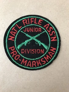 Vtg NRA Junior Division Pro Marksman National Rifle Association Sew On Patch - Picture 1 of 3