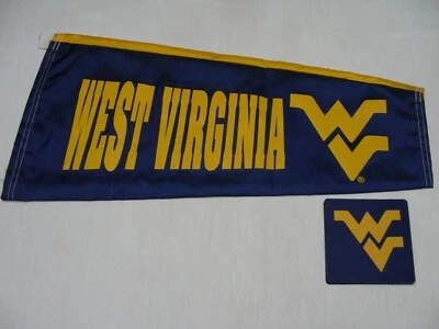 WEST VIRGINIA MOUNTAINEERS - Wind Sock Style Banner and Coaster! - Image 1 of 4