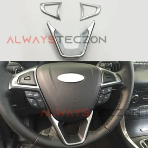For Ford Edge 2019-2024 Matte Silver Steering Wheel Cover Trim Accessories - Picture 1 of 6