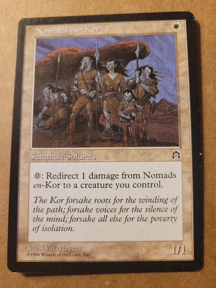Nomads en-Kor Stronghold Magic MTG 1998 Soldier White PLAYED BULK DISCOUNT - Image 1 of 1