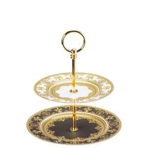 VERSACE BY ROSENTHAL I LOVE BAROQUE 2-TIER ETAGERE #403651-25316 BRAND NIB F/SH - Picture 1 of 1