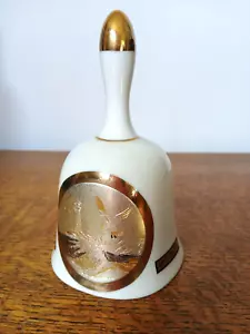 Vintage The Art of Chokin LIGHTHOUSE Dinner Bell 24kt Gold Rim Dynasty Gallery - Picture 1 of 6