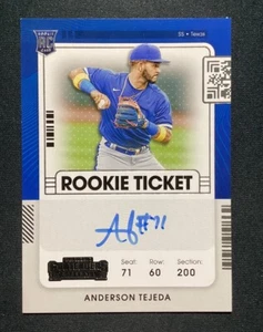 2021 Contenders Rookie Ticket Auto #149 Anderson Tejeda RC Texas Rangers - Picture 1 of 2