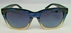 Sonnenbrille Banana Republic Margeaux 0EUK blau verblasst auf schwarzen grauen Gläsern mit Etui neu - Bild 1 von 8