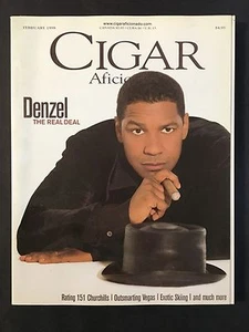 Cigar Aficionado Magazine February 1998 Denzel Washington - Picture 1 of 1