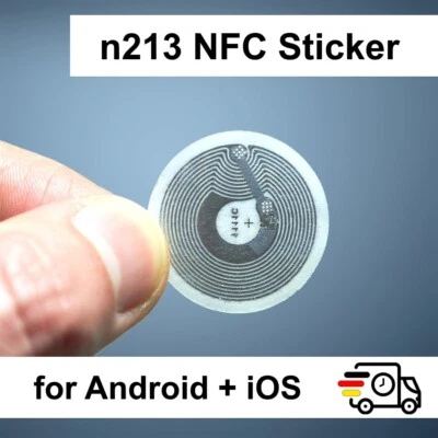 1-20 Etiqueta NFC 180 Bytes - Pegatina n213 Etiquetas RFID - para Android y iPhone EU - Imagen 1 de 4