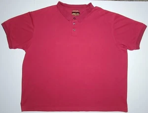 Oak Hill Dry Action Mens Dark Red Short Sleeve Polo Size 4XL - Picture 1 of 9